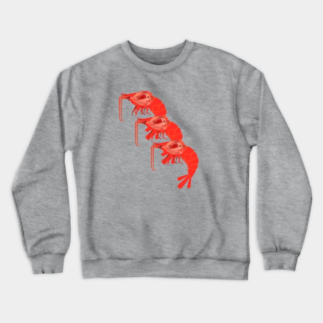 Cherry Shrimp - Ruby Crewneck Sweatshirt by Aline Eg